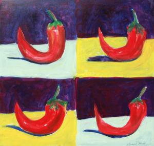 Painter Steven R Plout Debuts Red Peppers Painting